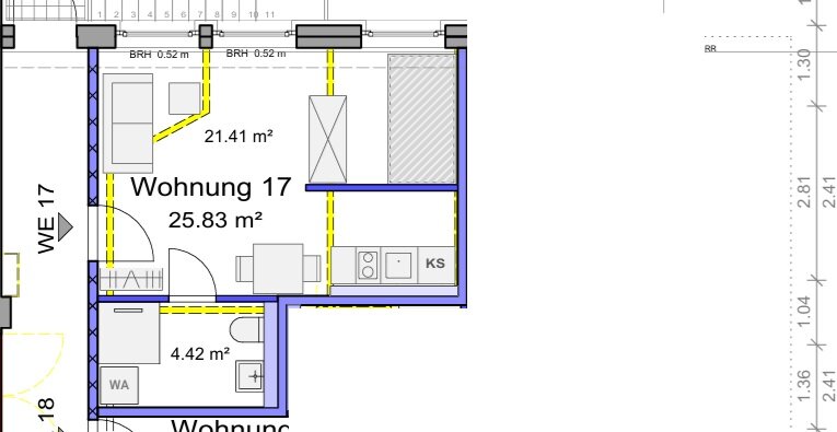 Apartment zur Miete 199 € 1 Zimmer 25,8 m²<br/>Wohnfläche 2.<br/>Geschoss Fürstenstraße 263-265 Yorckgebiet 233 Chemnitz 09130