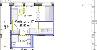 Apartment zur Miete 199 € 1 Zimmer 25,8 m² 2. Geschoss Fürstenstraße 263-265 Yorckgebiet 233 Chemnitz 09130