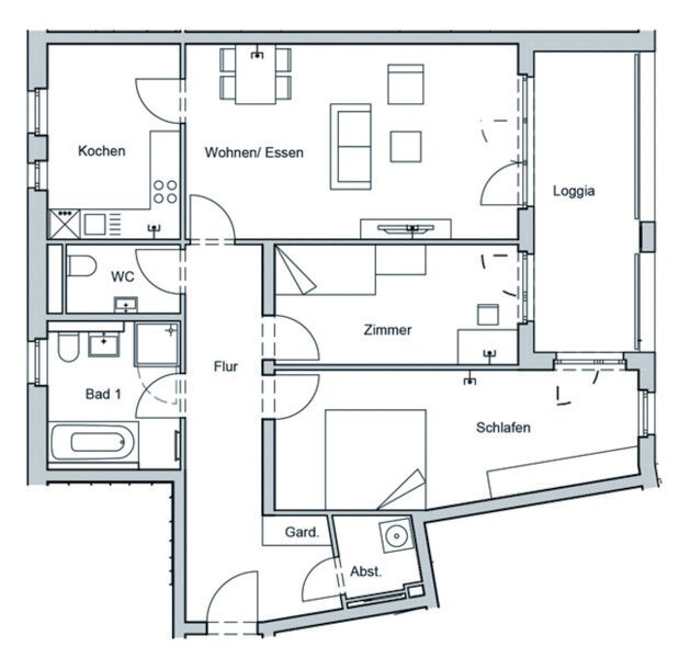 Penthouse zur Miete 1.668 € 3 Zimmer 100,4 m²<br/>Wohnfläche 5.<br/>Geschoss 01.02.2025<br/>Verfügbarkeit An den Grachten 13 Neustadt Mainz-Neustadt 55120