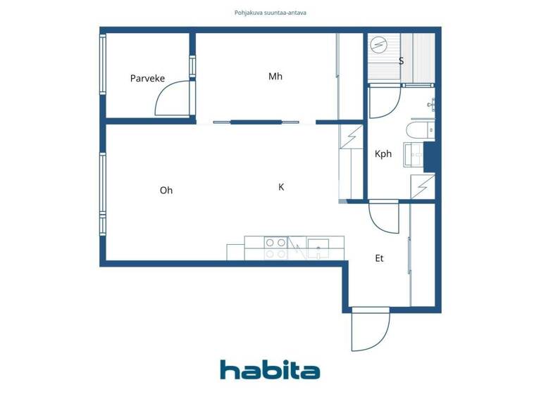 Studio zum Kauf 249.000 € 2 Zimmer 48,5 m² 1. Geschoss Kaanaankatu 1 Helsinki 00560