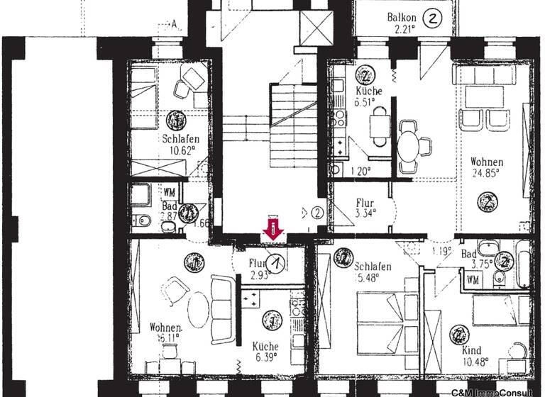 Wohnung zur Miete 349 € 2 Zimmer 41 m² frei ab 01.05.2026 Dimpfelstraße 5 Schönefeld-Abtnaundorf Leipzig 04347
