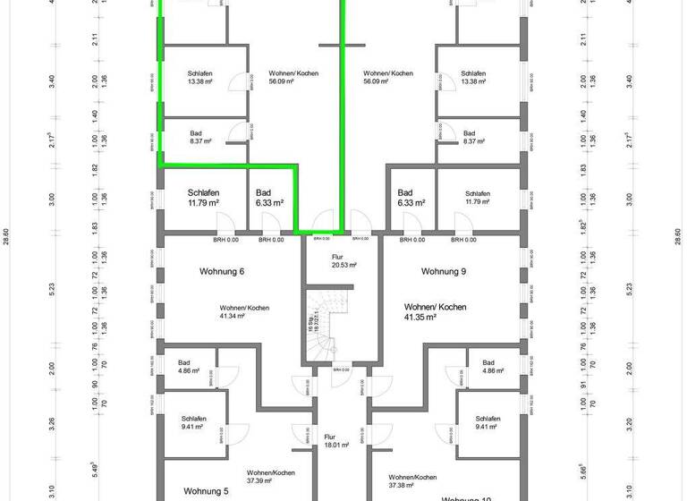 Wohnung zur Miete - Erstbezug 1.500 € 3 Zimmer 96 m² Bad Doberan 18209