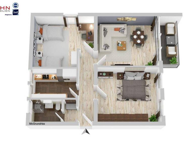 Wohnung zum Kauf provisionsfrei 215.000 € 3 Zimmer 64 m² Wedel 22880