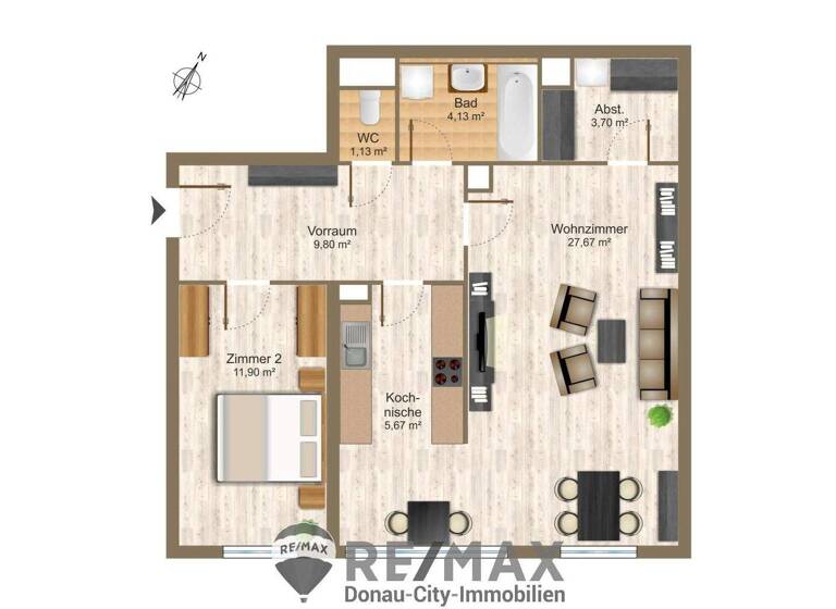 Wohnung zum Kauf 199.000 € 2 Zimmer 64 m² EG Wiener Neudorf 2351