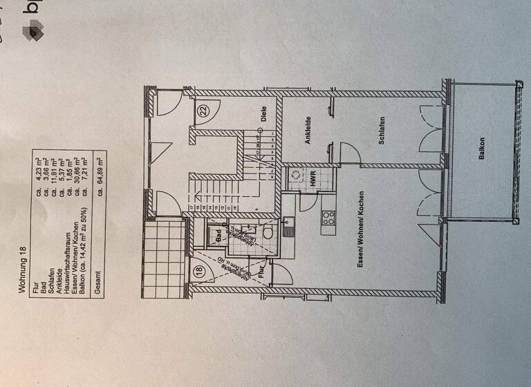 Wohnung zur Miete 1.100 € 2,5 Zimmer 64,9 m² 2. Geschoss frei ab 01.05.2026 Fürther Strasse 59 Zirndorf 90513