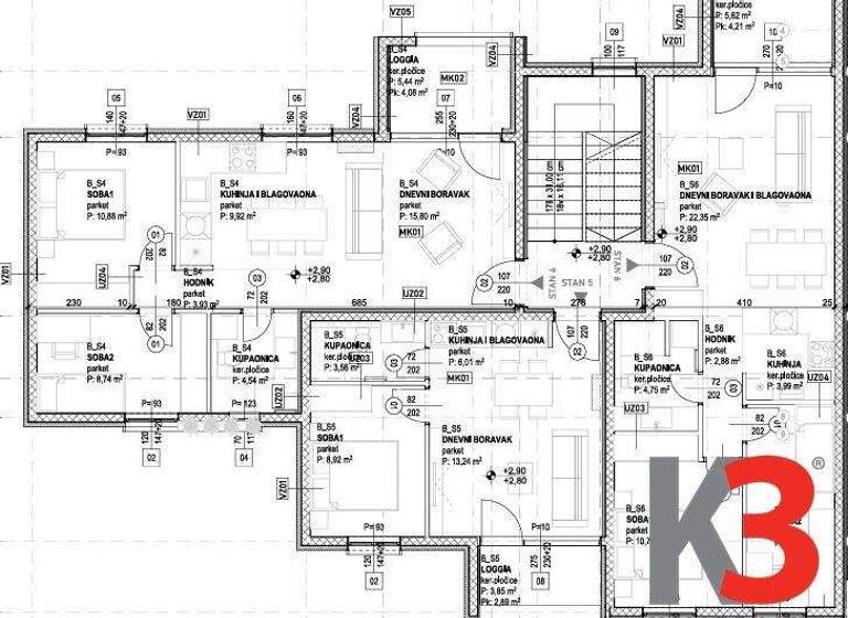 Wohnung zum Kauf 250.000 € 3 Zimmer 62 m² 2. Geschoss Split 0