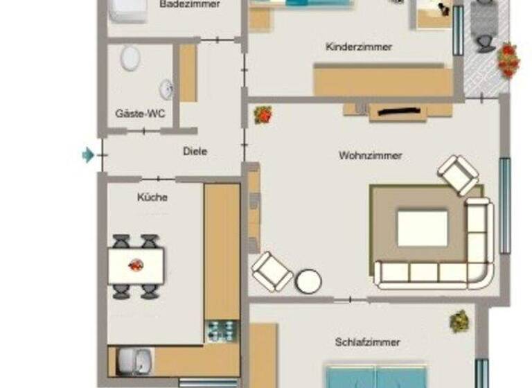 Wohnung zur Miete 560 € 3,5 Zimmer 68 m² 5. Geschoss Elisabethstraße 19-21 Süd Herten 45699