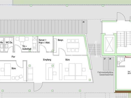 Bürofläche zur Miete 1.450 € 100 m² Bürofläche Scharnhausen 73760