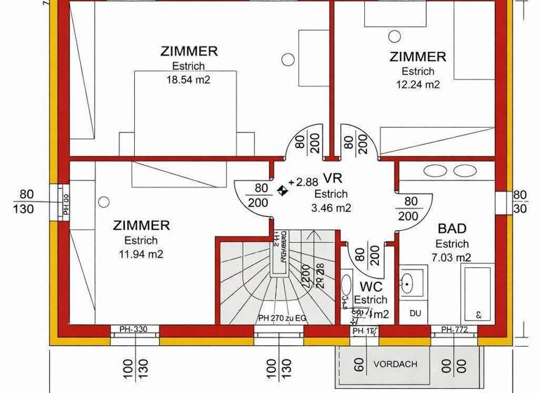 Doppelhaushälfte zur Miete 1.826 € 4 Zimmer 112 m² 261 m² Grundstück Tulbing 3434
