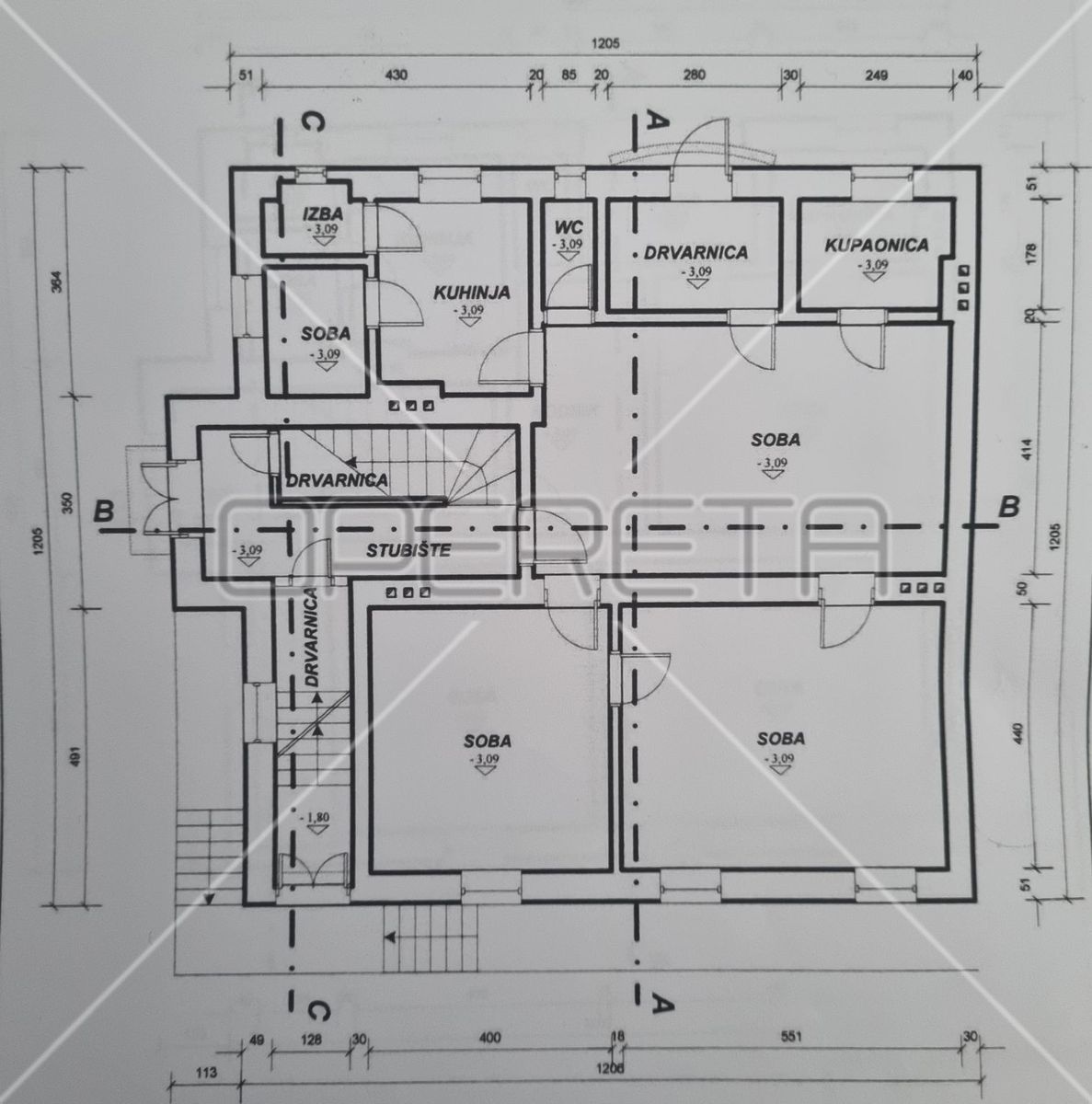 Büro-/Praxisfläche zum Kauf 870.000 € 255 Zimmer Tuskanova Kvatric