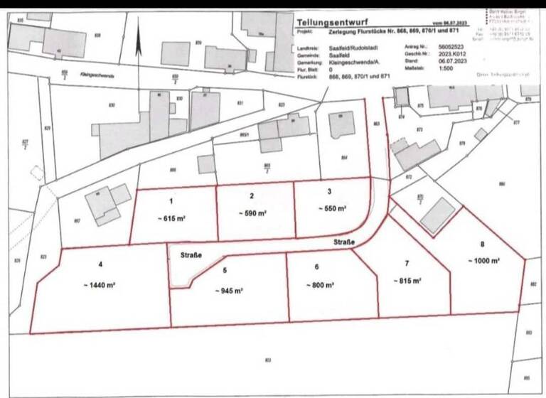 Grundstück zum Kauf provisionsfrei 110 € 550 m² Grundstück Kleingeschwenda Saalfeld/Saale 07318