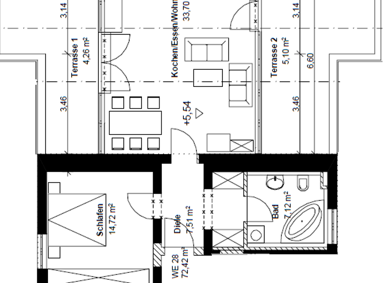 Wohnung zum Kauf 274.000 € 2 Zimmer 72 m² 2. Geschoss Berg Donauwörth 86609