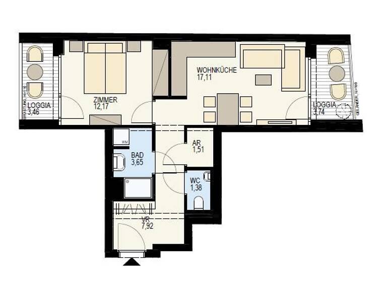 Wohnung zum Kauf - Erstbezug 509.400 € 2 Zimmer 50,9 m² 4. Geschoss frei ab 01.12.2026 Wien / Wien 3., Landstraße 1030