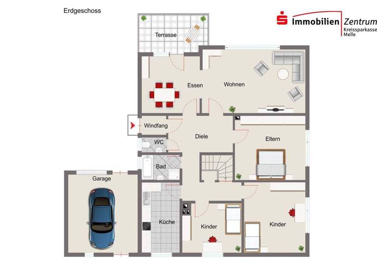 Bungalow zum Kauf 280.000 € 5 Zimmer 108 m² 544 m² Grundstück Melle-Mitte Melle 49324