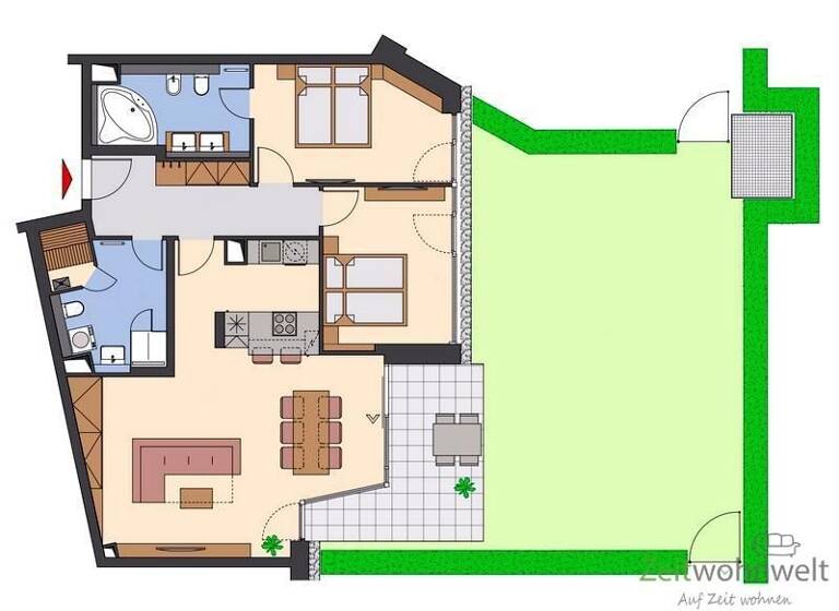 Wohnung zur Miete auf Zeit 3.250 € 3 Zimmer 102 m² frei ab sofort Wilsdruffer Vorstadt/Seevorstadt-West Dresden 01067