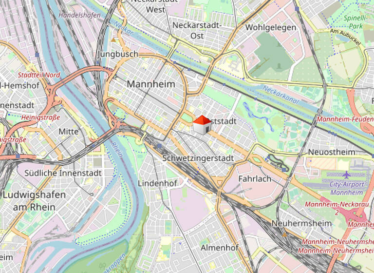 Bürofläche zur Miete provisionsfrei 1.175 € 138,1 m²<br/>Bürofläche Oststadt - Nord Mannheim / Oststadt 68165
