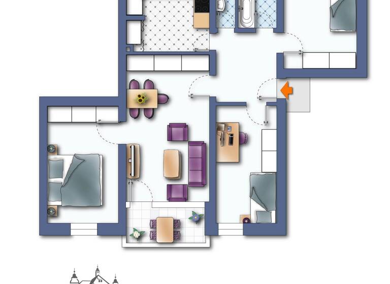 Wohnung zum Kauf 219.000 € 4 Zimmer 80,8 m²<br/>Wohnfläche 3.<br/>Geschoss Traunreut Traunreut 83301