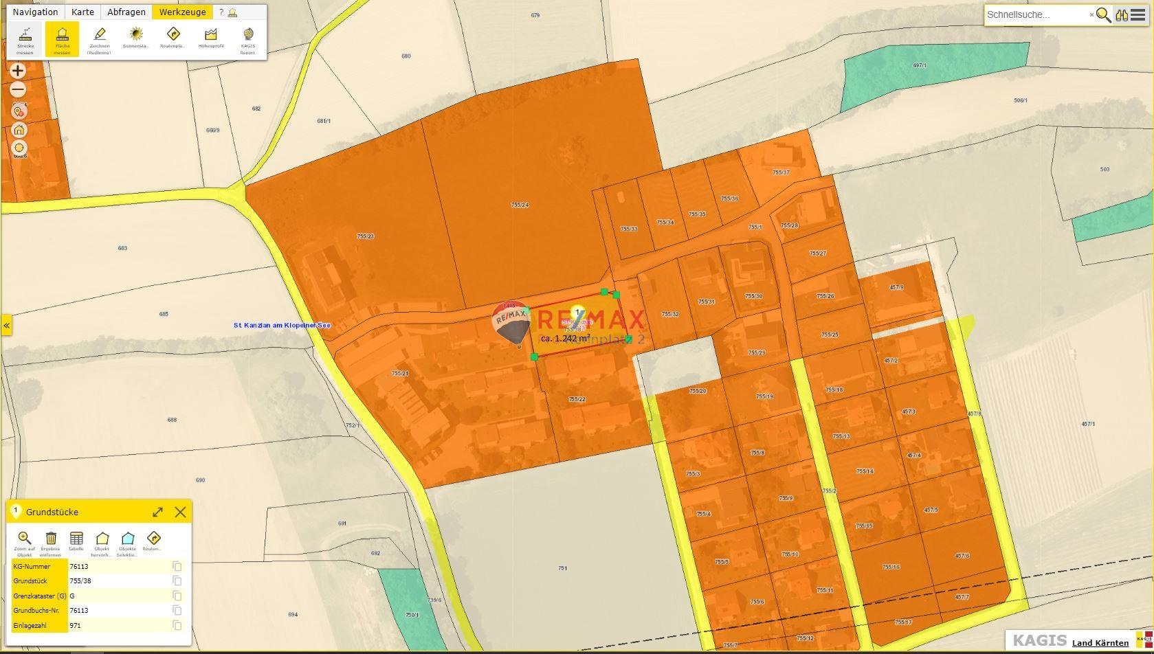 Grundstück zum Kauf 1.242 m²<br/>Grundstück St. Kanzian am Klopeiner See 9122