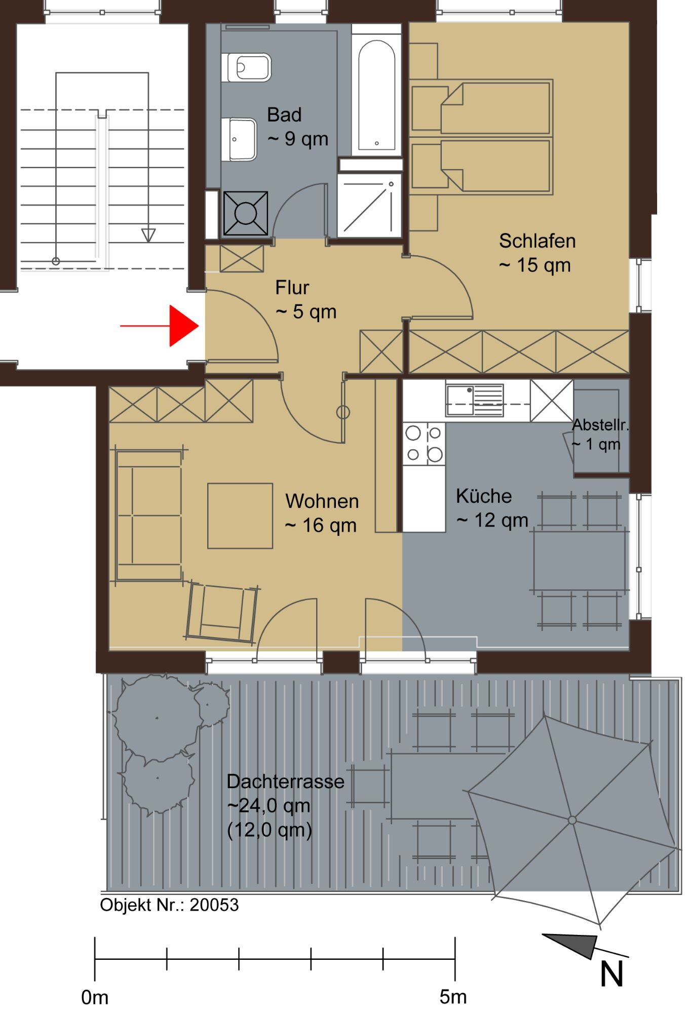 Penthouse zur Miete 1.050 € 2 Zimmer 70 m²<br/>Wohnfläche 3.<br/>Geschoss 01.02.2025<br/>Verfügbarkeit Fasanenweg 29 Glashütte Norderstedt 22851