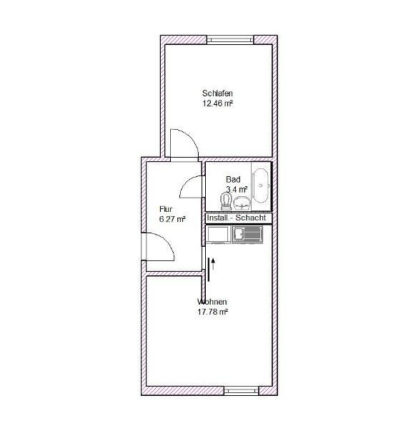 Wohnung zur Miete 281 € 2 Zimmer 40,1 m²<br/>Wohnfläche 1.<br/>Geschoss 01.02.2025<br/>Verfügbarkeit Silberschlagstraße 9 Neustädter Feld Ost Magdeburg 39128