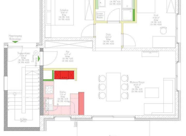 Wohnung zum Kauf provisionsfrei 360.000 € 3 Zimmer 82 m² EG Holzheim 89291