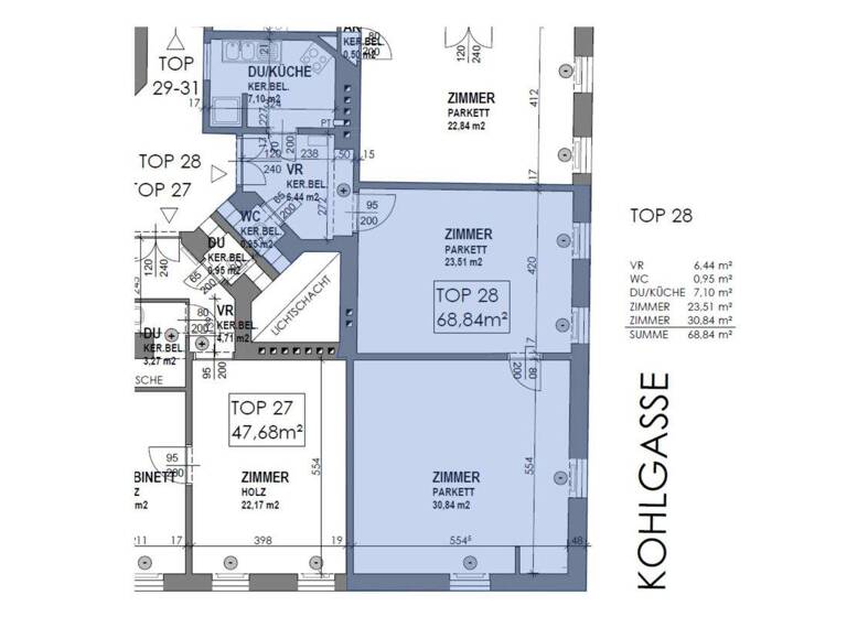 Wohnung zum Kauf 299.000 € 2 Zimmer 68,8 m² 4. Geschoss Wien 1050