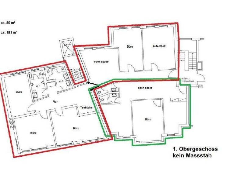 Praxisfläche zur Miete provisionsfrei 10 € 3 Zimmer 100 m² Bürofläche teilbar ab 40 m² Wangen Stuttgart 70327