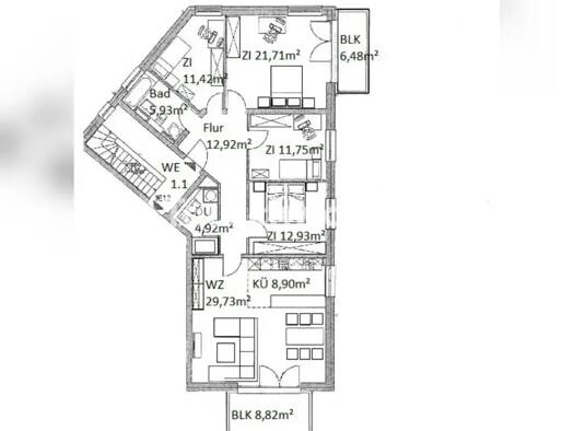 Wohnung zur Miete Tauschwohnung 1.300 € 5 Zimmer 128 m² 1. Geschoss Eiche Potsdam 14469