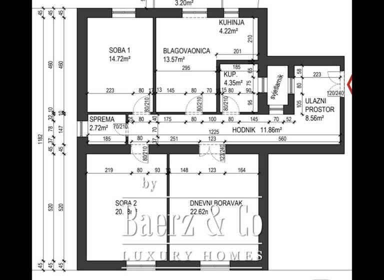 Studio zum Kauf 900.000 € 2 Zimmer 101 m² split