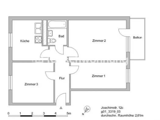 Wohnung zur Miete nur mit Wohnberechtigungsschein Tauschwohnung 377 € 2,5 Zimmer 59 m² 1. Geschoss Mitte Mitte 10119