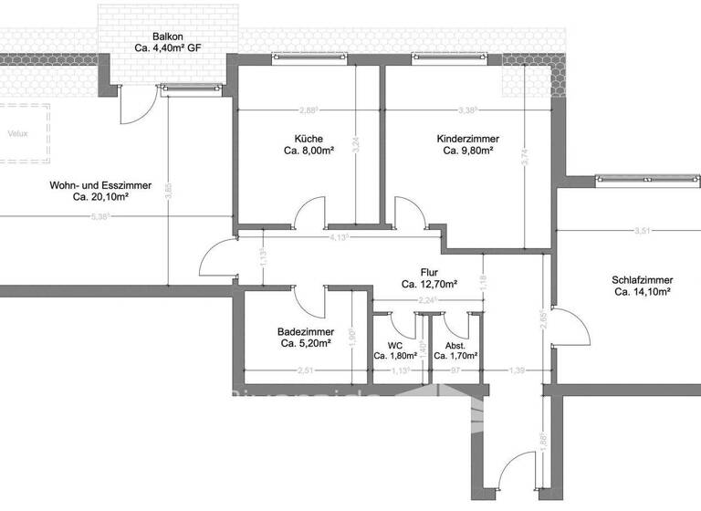 Wohnung zur Miete 950 € 3 Zimmer 75 m² 2. Geschoss Rablinghausen Bremen 28197