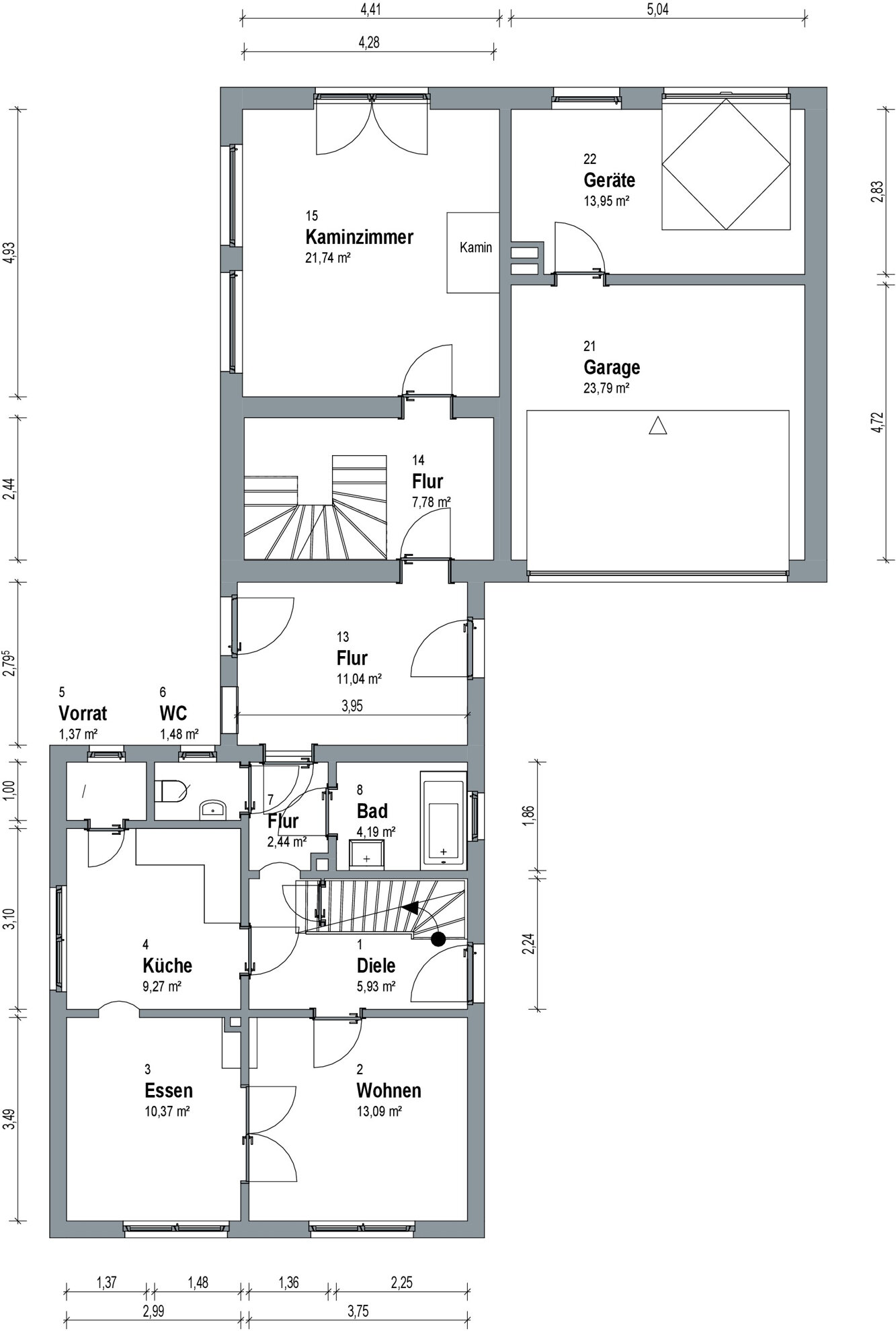 Einfamilienhaus zum Kauf 195.000 € 7 Zimmer 158,4 m²<br/>Wohnfläche 739 m²<br/>Grundstück Ocholt Westerstede / Ocholt 26655