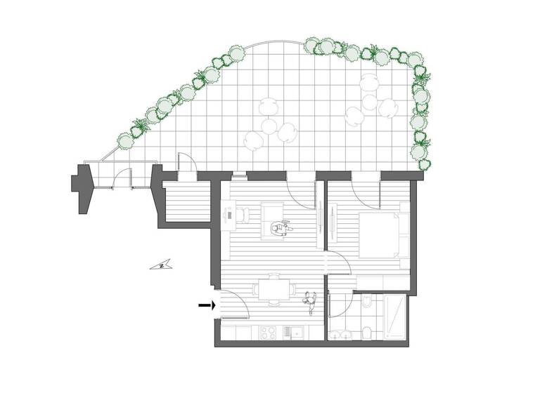 Wohnung zur Miete 1.550 € 2 Zimmer 42,1 m² 3. Geschoss Sparkassenstraße 2 Meran 39012
