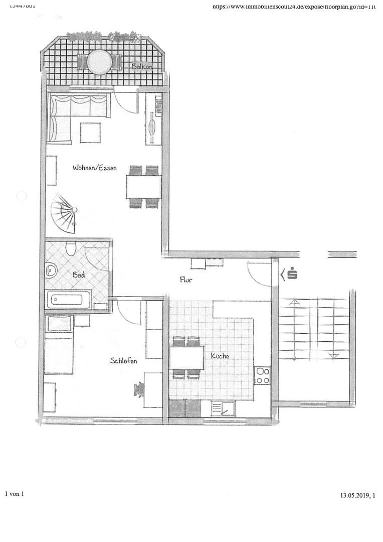 Maisonette zur Miete 1.450 € 4 Zimmer 108 m²<br/>Wohnfläche 3.<br/>Geschoss Edigheim / Stadtbezirk 221 Ludwigshafen 67069