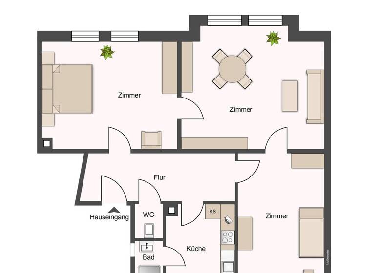 Wohnung zum Kauf 275.000 € 3 Zimmer 74 m² frei ab sofort Ost Stuttgart 70186