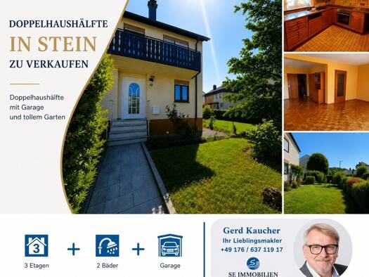 Doppelhaushälfte zum Kauf 375.000 € 6 Zimmer 122 m² 339 m² Grundstück Stein Königsbach-Stein 75203