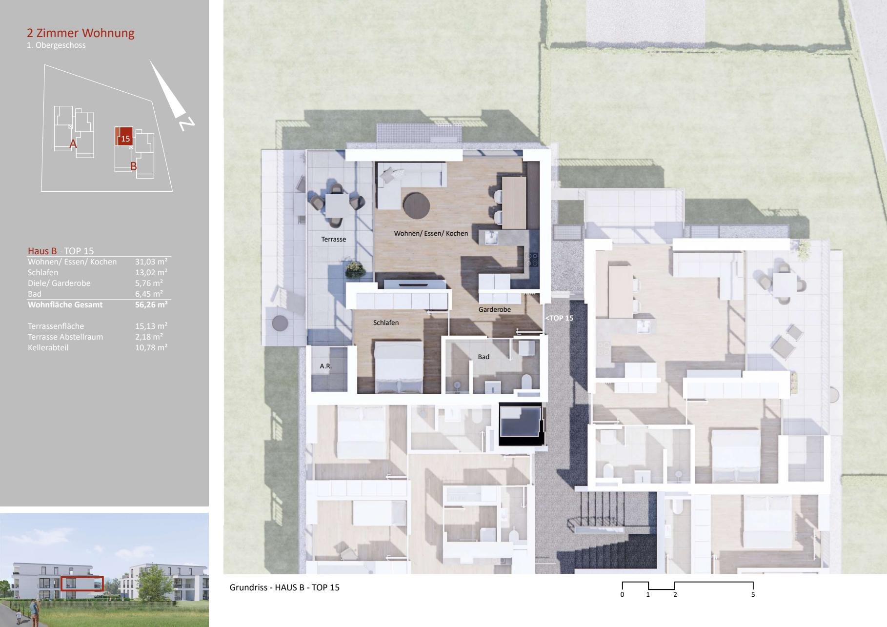 Wohnung zum Kauf provisionsfrei 2 Zimmer 56,3 m²<br/>Wohnfläche 1.<br/>Geschoss Ketschelenstraße Feldkirch 6800