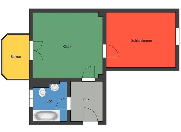 Wohnung zur Miete 301 € 1 Zimmer 44,3 m²<br/>Wohnfläche 2.<br/>Geschoss ab sofort<br/>Verfügbarkeit Ossietzkystraße 27 Meißen Meißen 01662