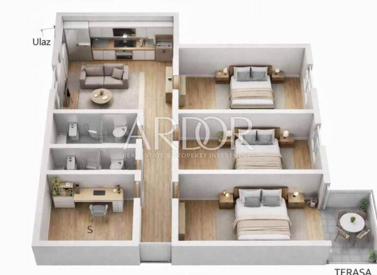 Wohnung zum Kauf 229.000 € 5 Zimmer 106 m² 3. Geschoss Centar, Rijeka Susak