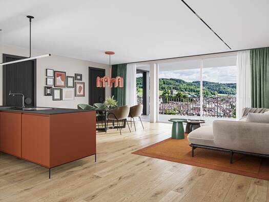 Wohnung zum Kauf - Neubau provisionsfrei 589.000 € 3,5 Zimmer 104,4 m² 1. Geschoss frei ab sofort Säckinger Straße 9 Laufenburg Laufenburg (Baden) 79725