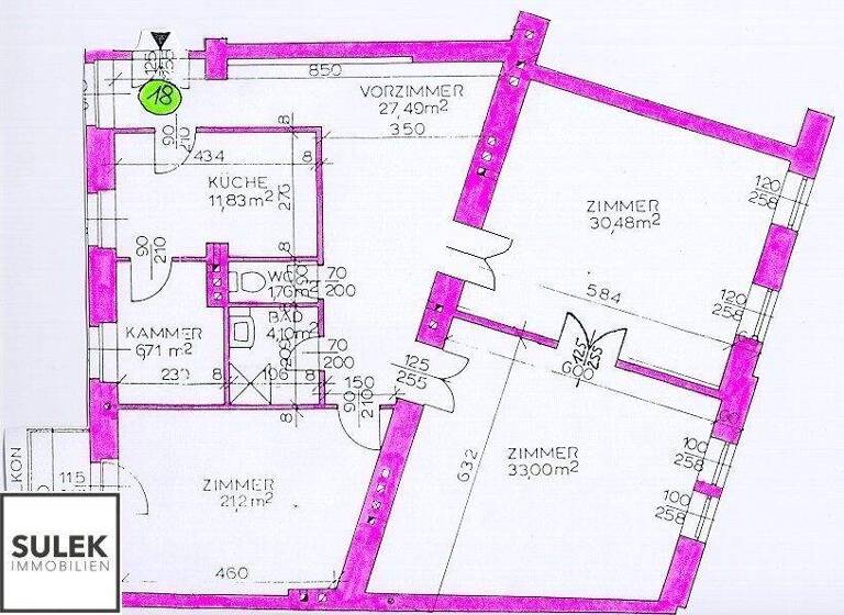 WG-Zimmer zur Miete 1.758 € 3 Zimmer 3. Geschoss Wien 1040