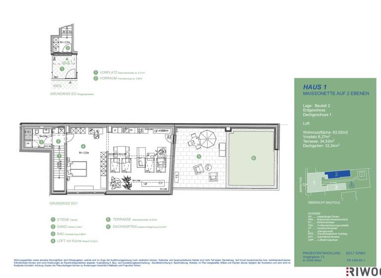 Wohnung zum Kauf - Erstbezug 499.000 € 2 Zimmer 82 m² 1. Geschoss Gallgasse 17 Wien 1130