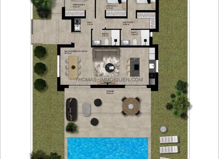 Villa zum Kauf 325.900 € 4 Zimmer 128 m² 405 m² Grundstück Hondón de las Nieves 03688