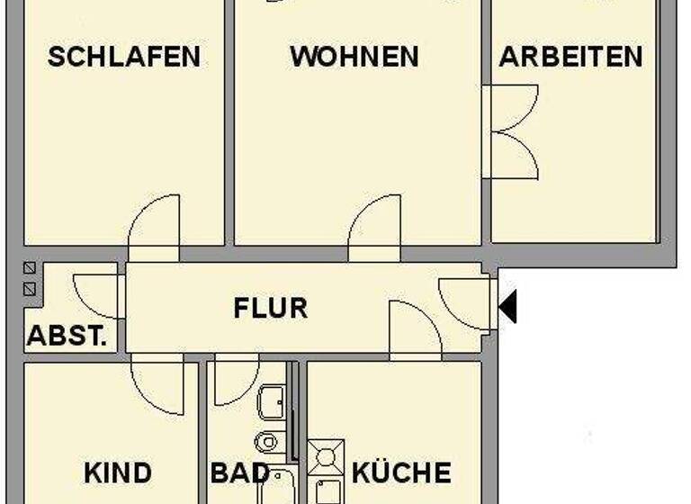 Wohnung zur Miete 554 € 4 Zimmer 88,6 m² 3. Geschoss frei ab 06.04.2026 Theaterstr. 17 Zentrum Chemnitz 09111