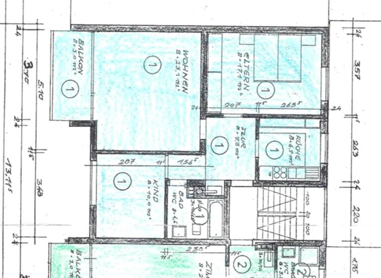 Wohnung zur Miete 800 € 3 Zimmer 69 m² Lauffen am Neckar 74348