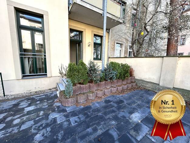 Terrassenwohnung zur Miete 894 € 2 Zimmer 65,8 m² EG frei ab 01.10.2025 Rehefelder Straße 3 Pieschen-Süd Dresden 01127
