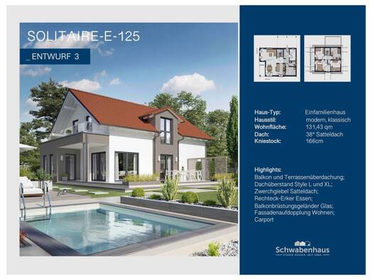 Einfamilienhaus zum Kauf provisionsfrei 672.358 € 4 Zimmer 131 m² 859 m² Grundstück Pausin Schönwalde-Glien 14621