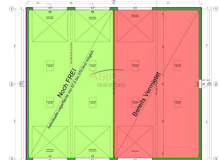Lagerhalle zur Miete 1.485 € 135 m² Lagerfläche Baden 2500