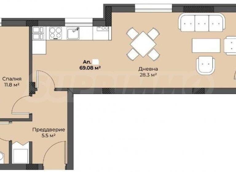 Studio zum Kauf 98.000 € 2 Zimmer 77,3 m² Plovdiv