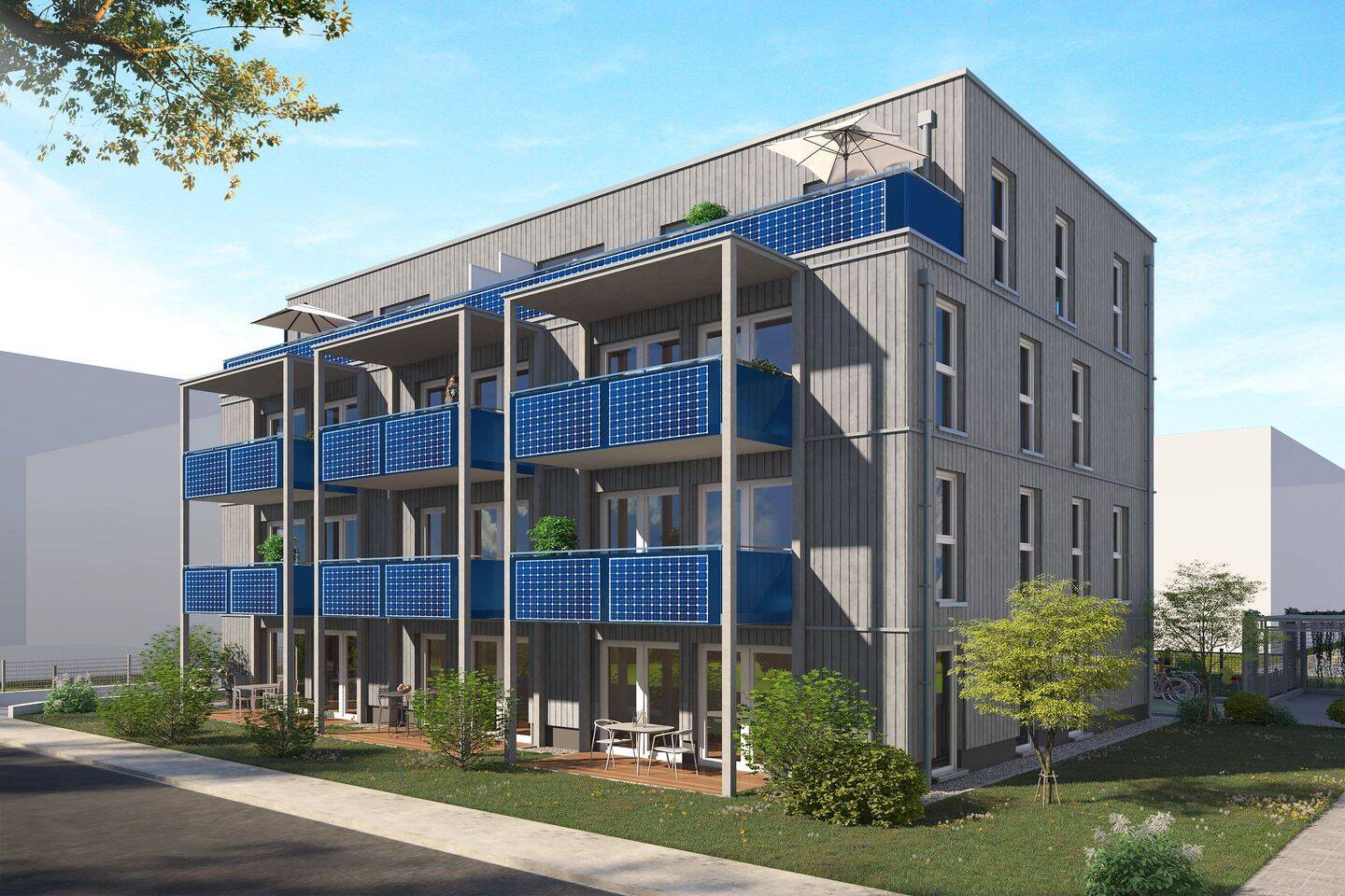 Winterbach-Riedwiesen - Penthouse-Wohnung, ökologisch, zukunftssicher + innovativ - 4 Zimmer / EH-40 Plus!